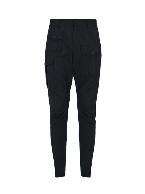 Pantalone Chic Urban Sexy Cargo in lana stretch DSQUARED2 | S74KB0930 S40320900